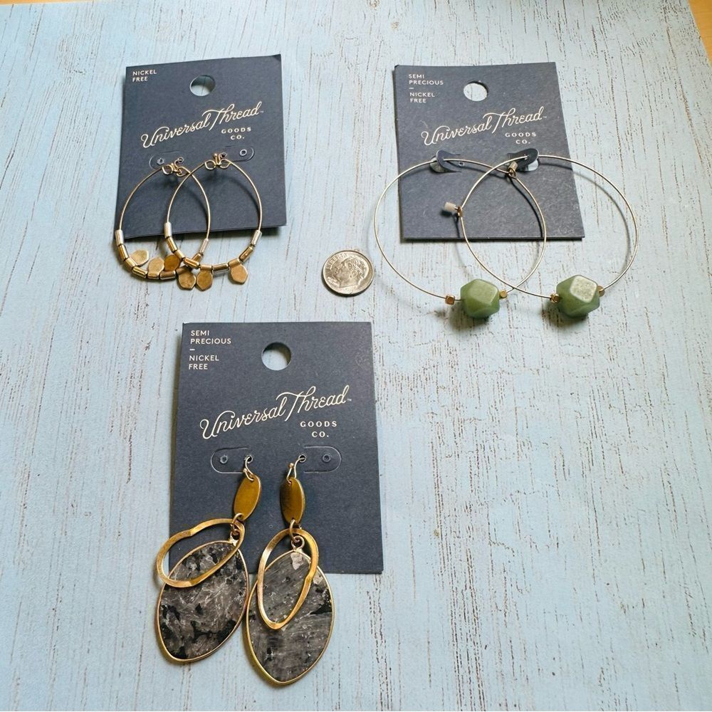 Universal Thread Earring Lot Of 3‎ Dangle Earrings